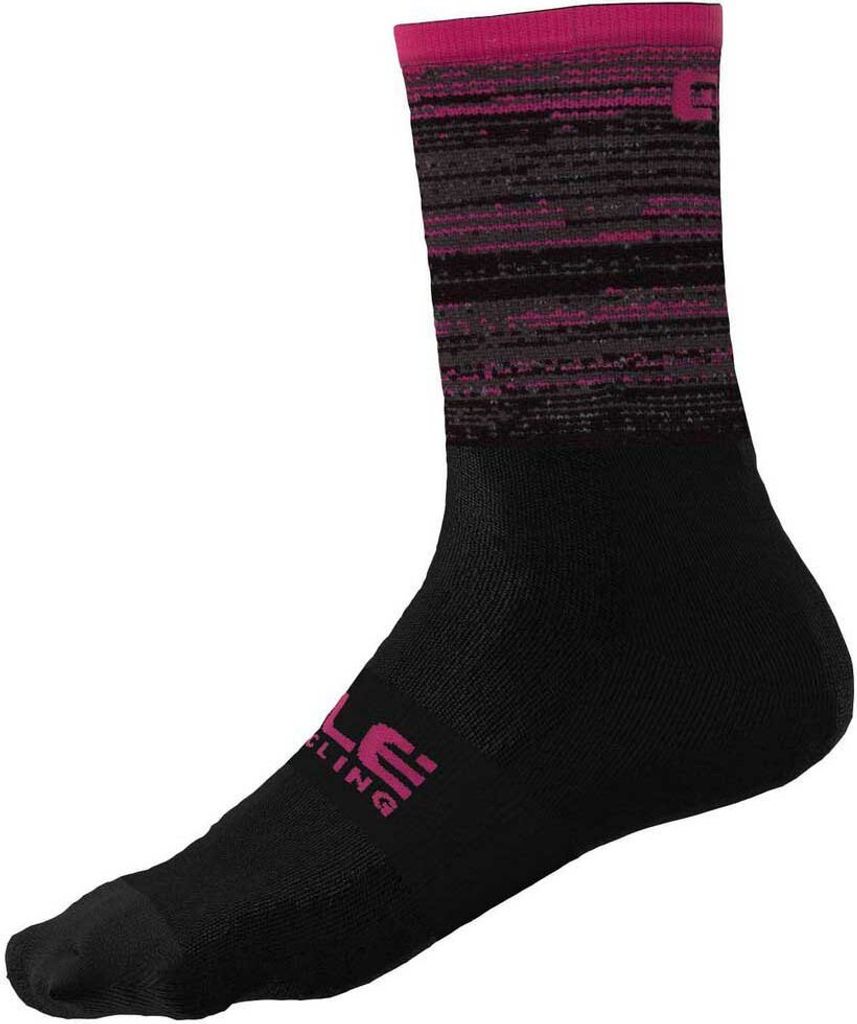 Alé Klassische Fahrradsocken - SCANNER - Rosa/Schwarz L