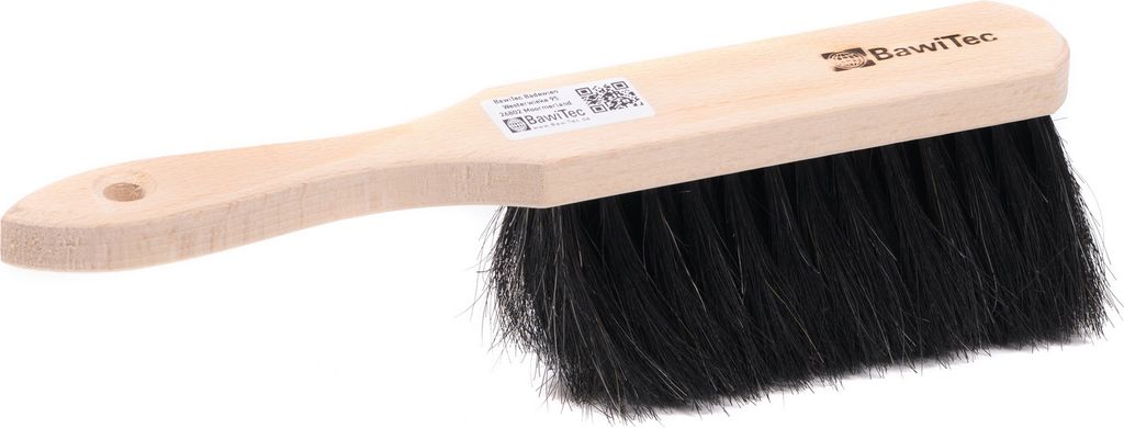 BawiTec Handfeger Handbesen 280mm Rosshaar Naturhaar Borsten sehr fein schwarz Feger