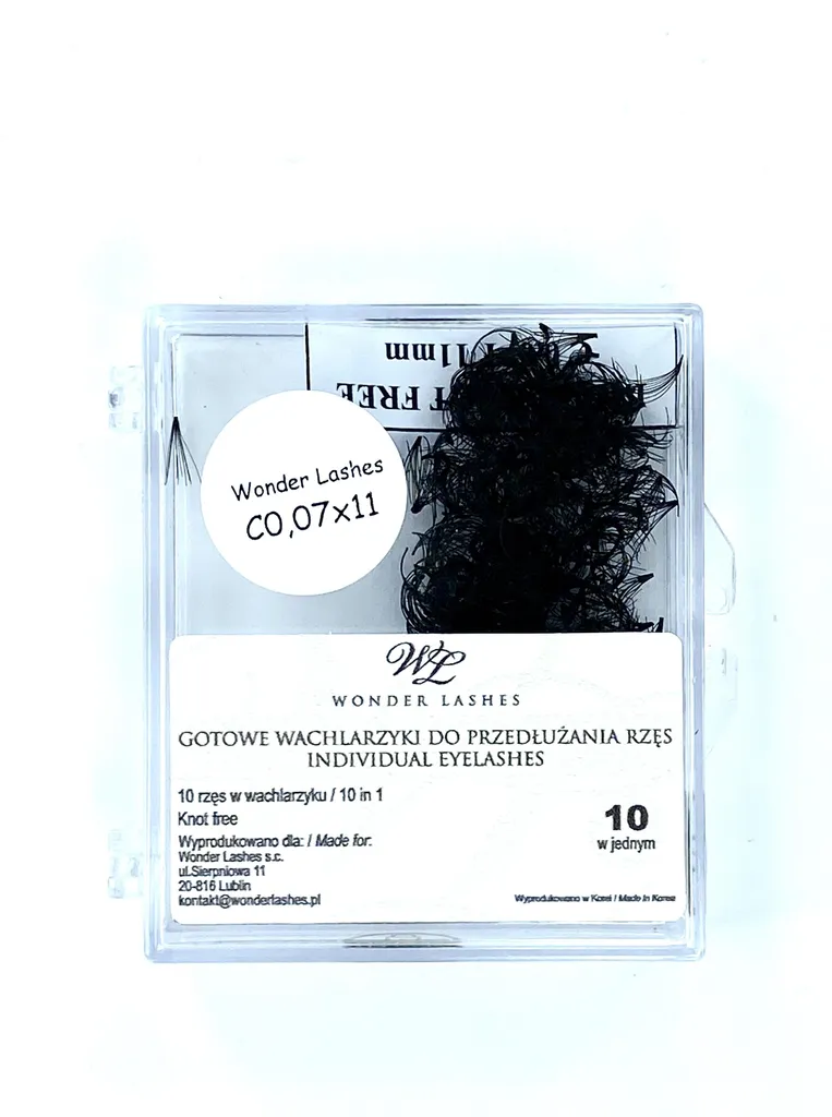 W. Fans Extension Ciglia 10D Volume Russo C 0,07mm 11mm | Shop Professionale