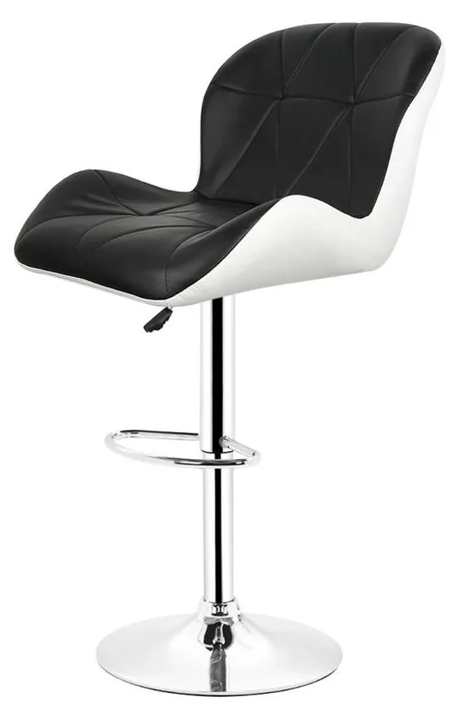 Lot de 2 tabourets de bar noirs réglables et pivotants série Malmo
