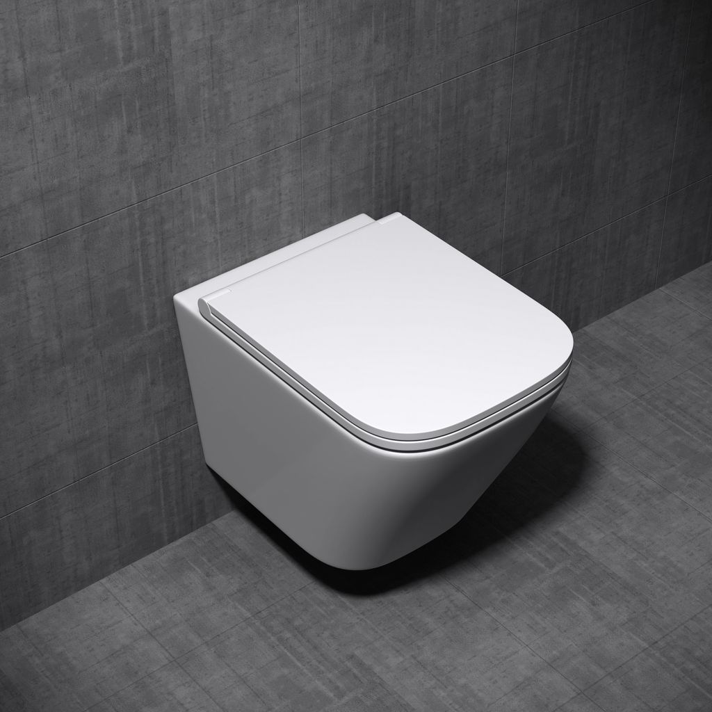 Mai & Mai Spülrandlos Wand-WC Hänge-WC Toilette Weiß inkl. Produktbild 