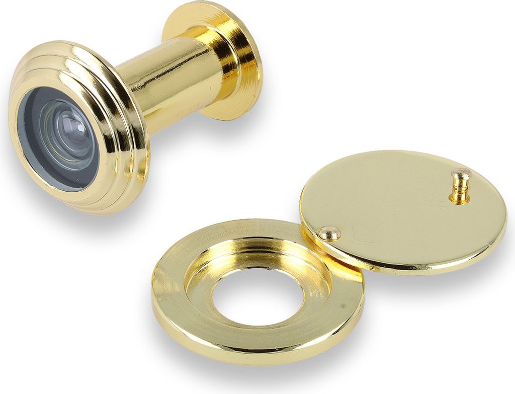 Türspion Türstärken 35-55mm Feuerschutz-Türgucker Eingangstürspion Glaslinse Türblick Gold Optik