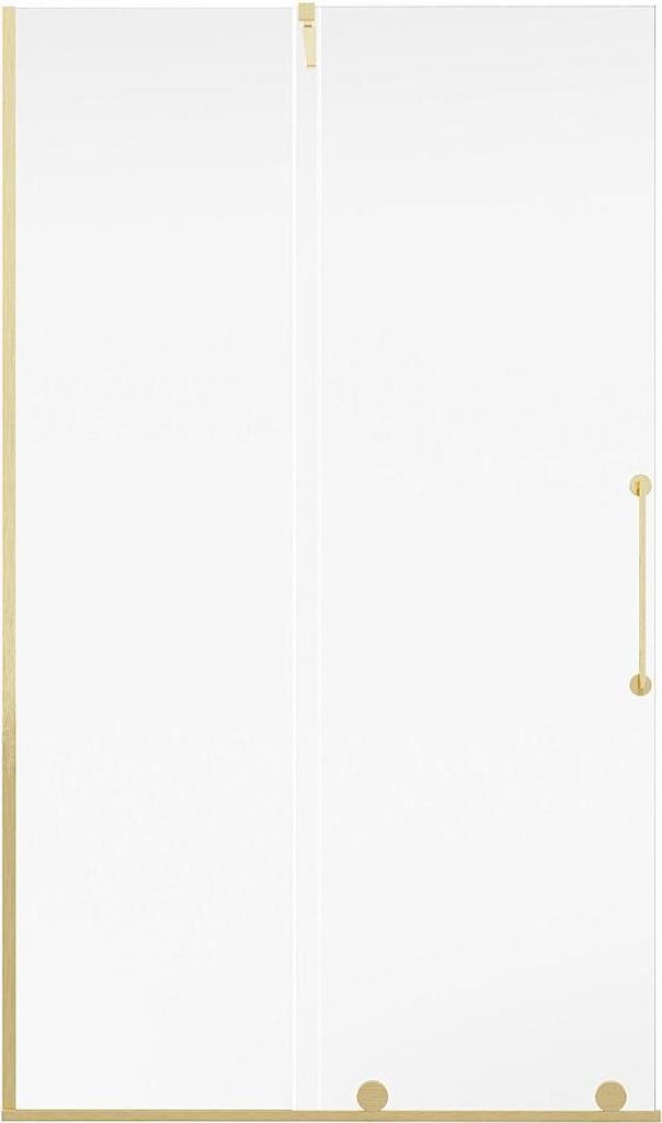 Begehbare Metallduschwand mit Schiebetüren im industriellen Stil - Gold - 120 x 200 cm - YOREM