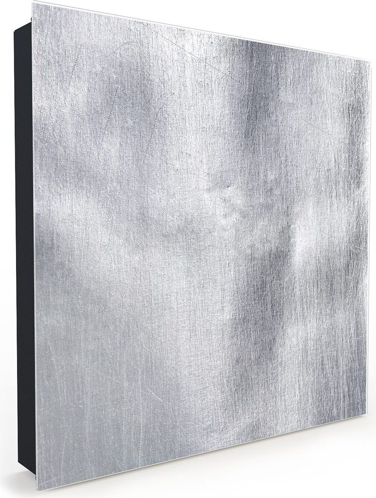 Nachbildung-Schlüsselkasten, Magnetpinnwand und Memoboard mit Glasfront Motiv Stahltextur