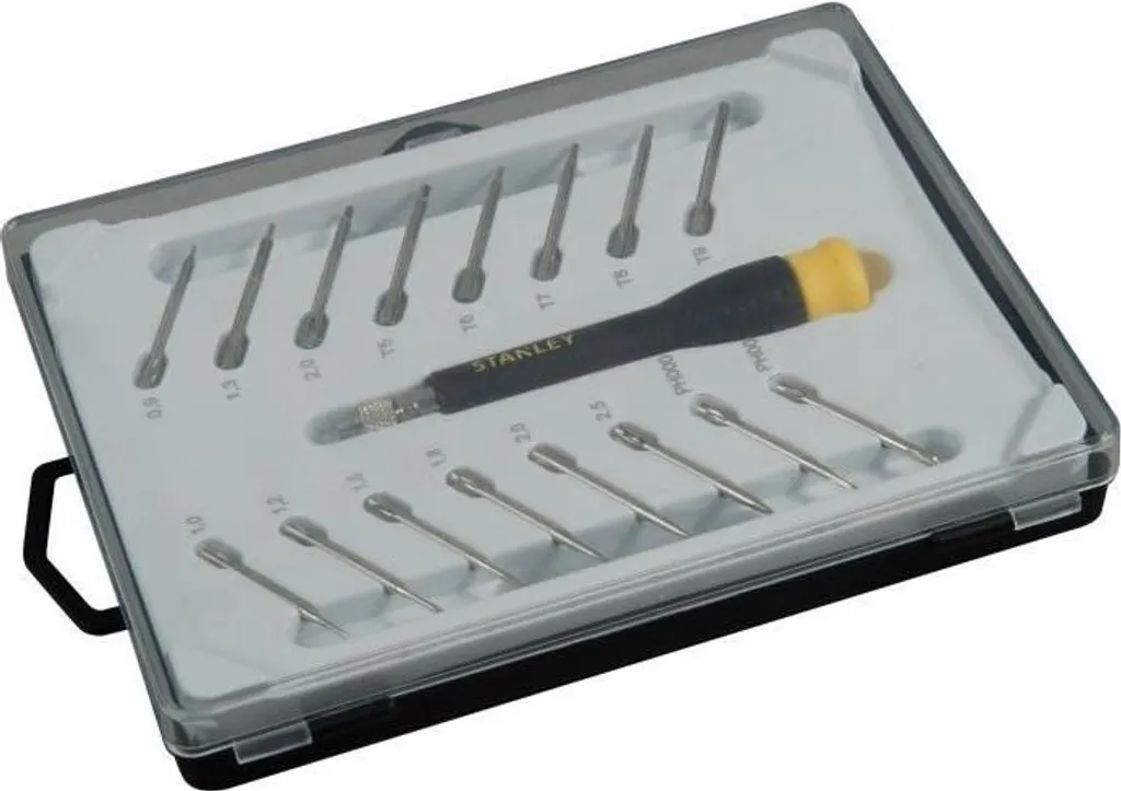Set di cacciaviti micro, 16 pezzi, Stanley STHT0-62633, multilama, a taglio, Phillips, esagonale, Torx