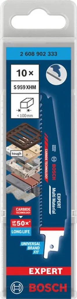 Lama per sega circolare Expert multimateriale Lunghezza 150 mm Larghezza 25 mm Passo dei denti TPI 6-8 3-4 mm Attacco a S