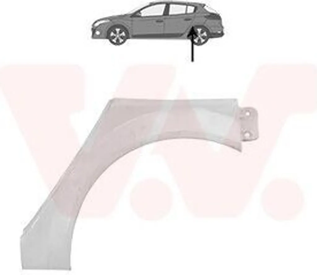 Tôle latérale Van Wezel haute résistance pour Renault Megane II (LM)