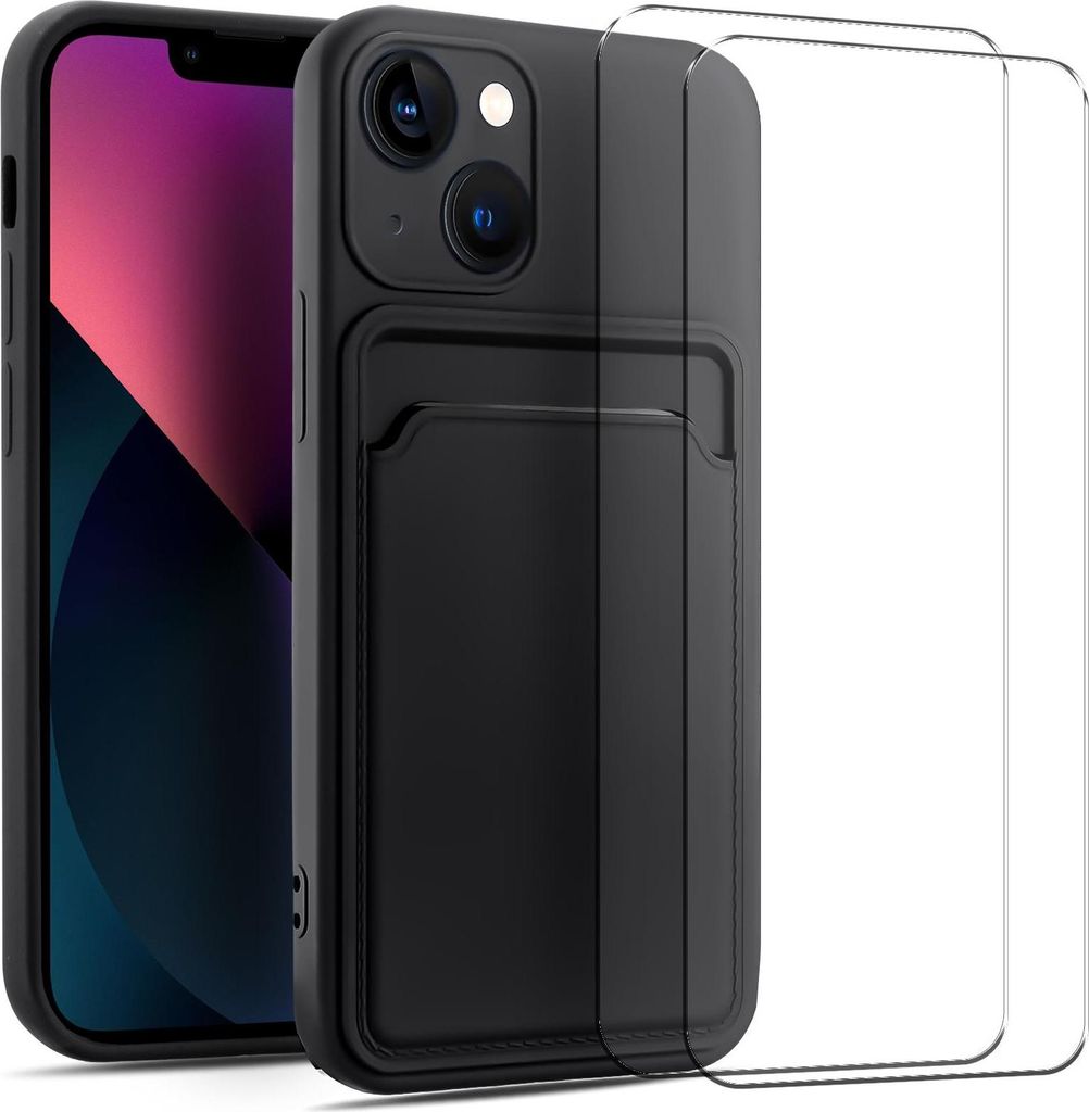 2in1 Schutz Cover Set für das Apple iPhone X / Xs besteht aus 2x 9H Glas Folie Display Schutzfolie und 1x Silikon Case Schutzhülle - Hülle in Sc...