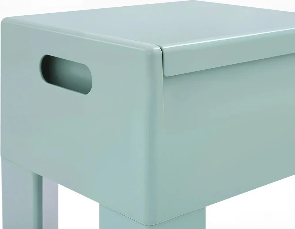 Banc de rangement robuste en ABS bleu capacité 100kg pour petit espace - 11