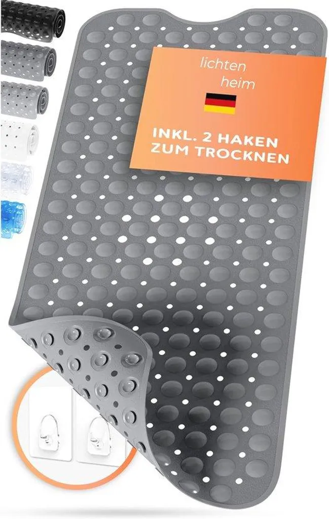 Tapis de bain antidérapant extra long 100 cm lavable et anti-moisissure