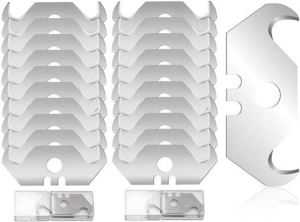 Lames de rechange trapézoïdales universelles pour cutter et sols, 20 pièces