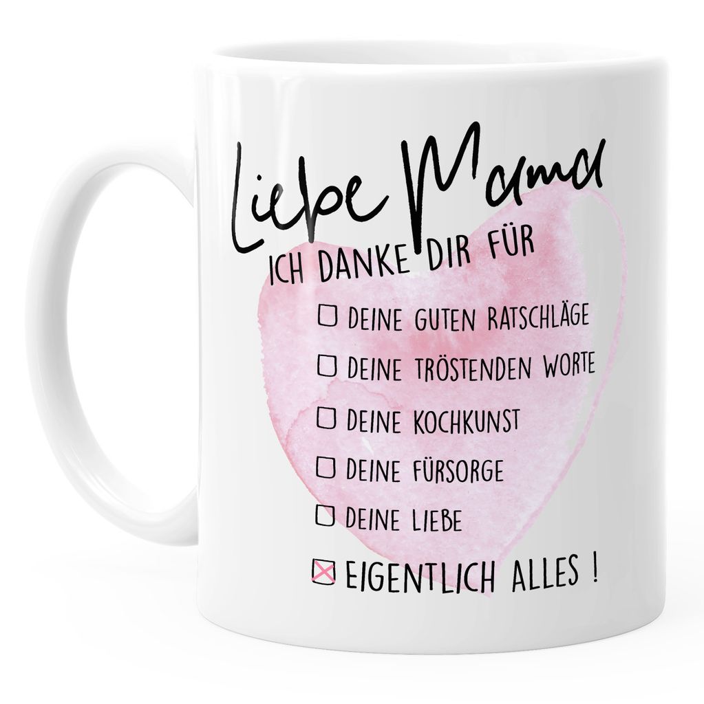 Kaffee-Tasse Beste Mama der Welt Muttertag Watercolor Geschenk-Tasse MoonWorks® 