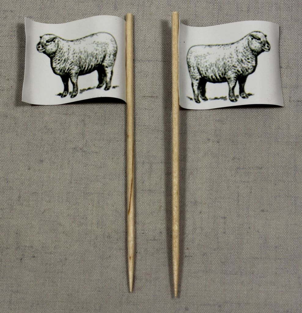 Party-Picker Flagge Schaf Lamm Papierfähnchen in Produktbild 