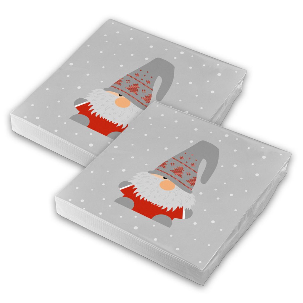 itenga 40x Serviette Weihnachten Wichtelbande Set