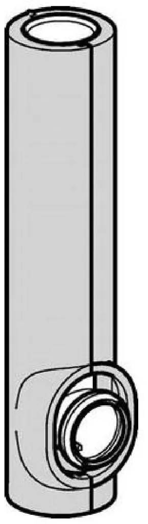Tuyau de chasse Sigma8 blanc anti-fuite pour bâti-support WC - 3