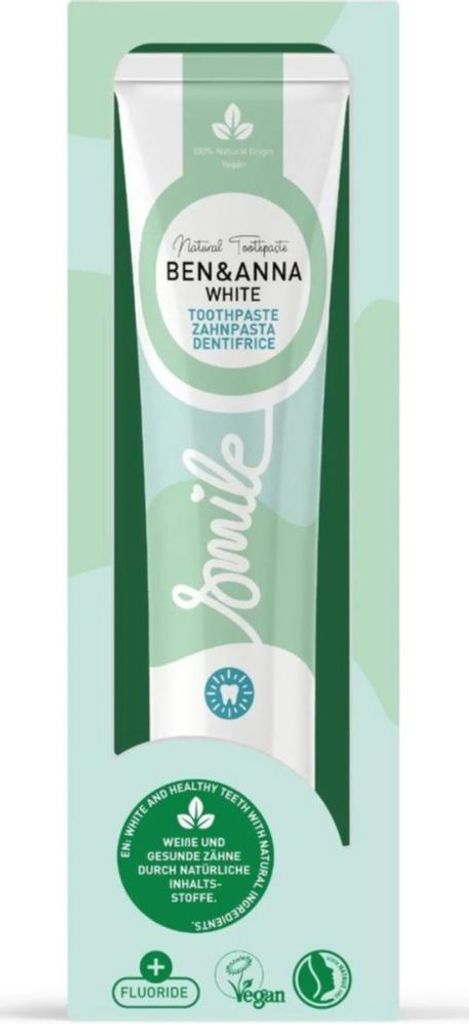Ben & Anna White Toothpaste (98 gr) Productafbeelding 