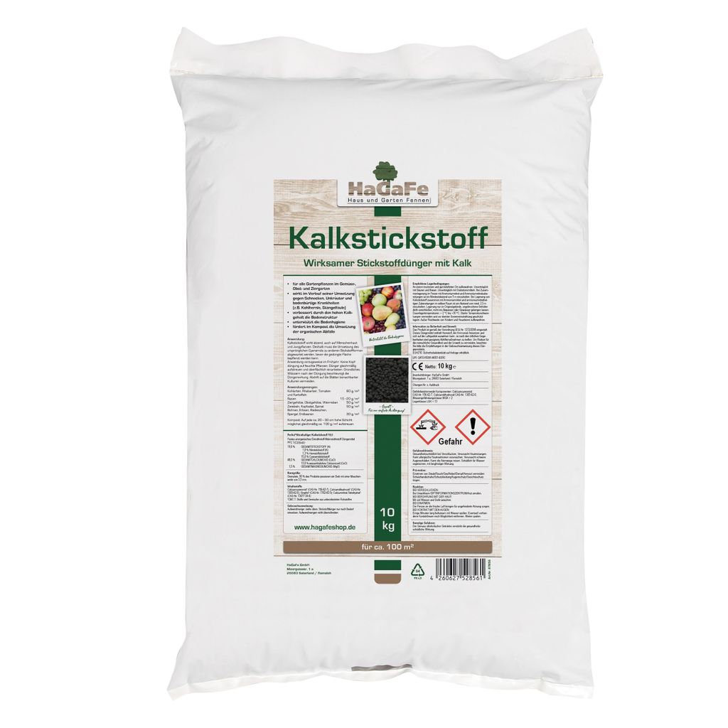 HaGaFe Kalkstickstoff, Stickstoffdünger, Kalkdünger, gegen Krankheiten, für die Bodenhygiene