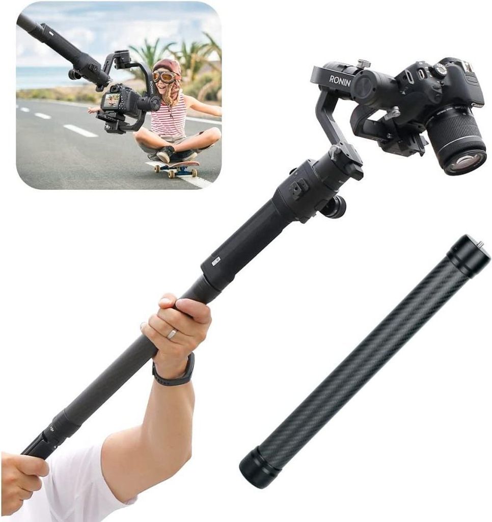 Professioneller Kohlefaser-Verlängerungsstab für Ronin S Ronin-SC DJI RSC 2/RS 2 Moza Air 2 Zhiyun Crane 2 Videoaufnahmen Gimbal Zubehör