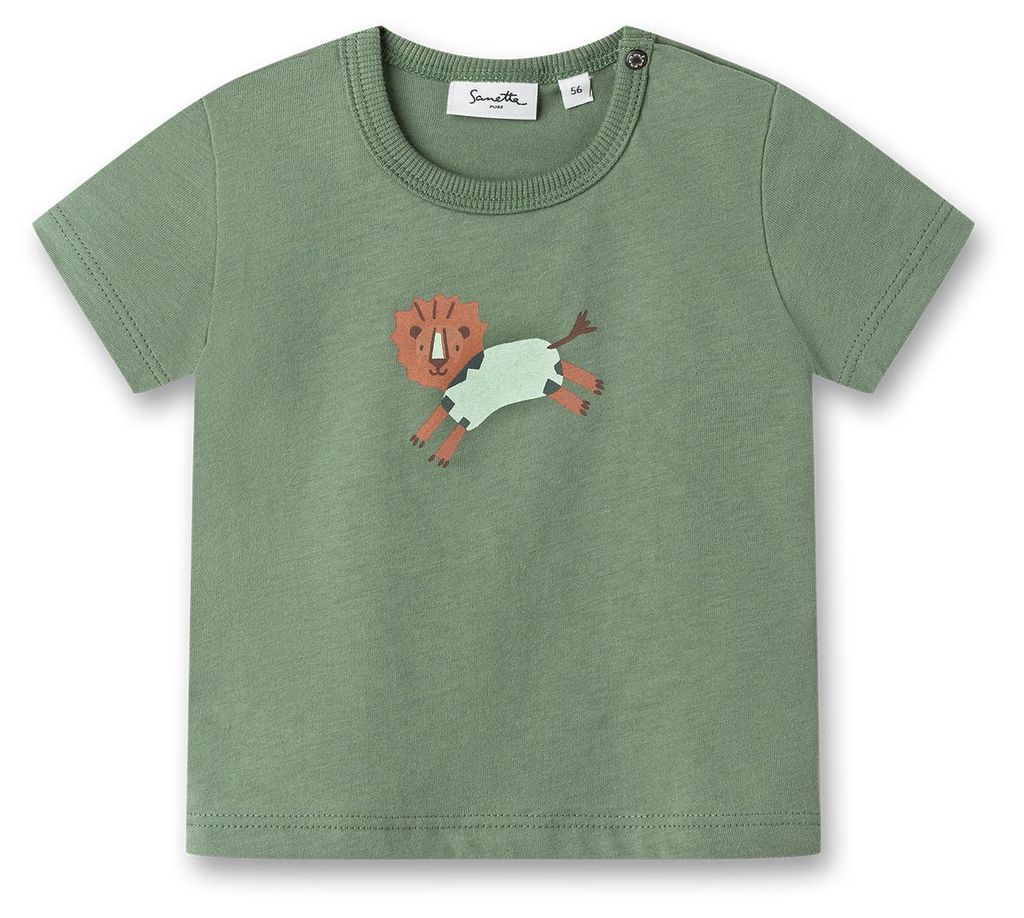 Sanetta Pure Jungen T-Shirt grün Löwe 68