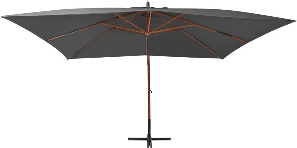 vidaXL Ombrello Ampel con palo in legno 400x300 cm Immagine del prodotto 