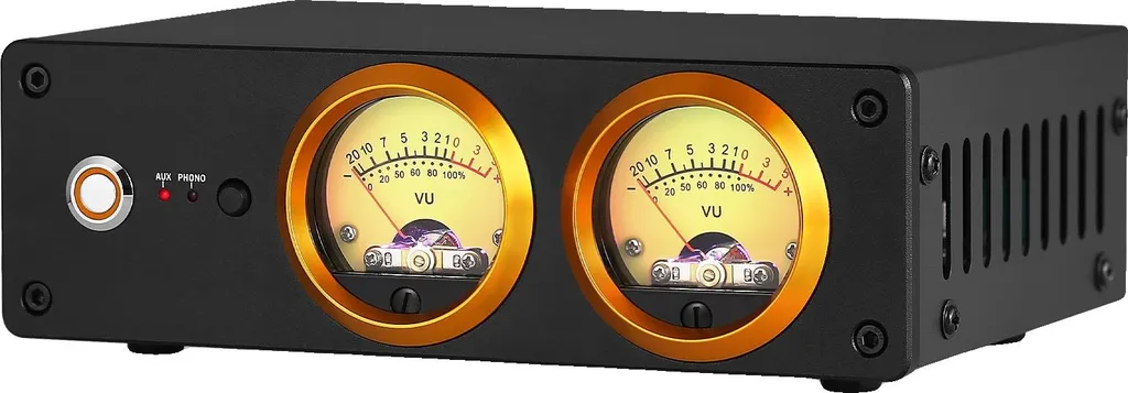 Préamplificateur Phono MM à Double VU-Mètre pour Casques de 16-300 Ohms
