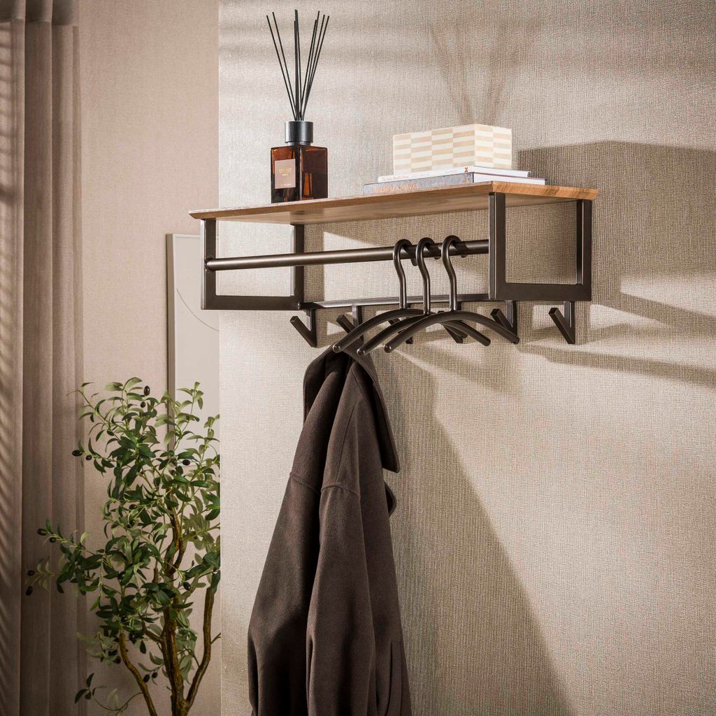 Hoyz Collection – Bruno Garderobenständer – Braun – 30 x 80 x 28 cm