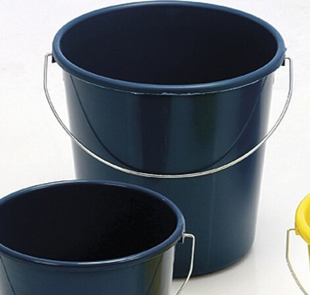 Robuster Eimer 10 L aus Kunststoff/Metall mit stabilem Bügel, Ø 27 cm, 26 cm Höhe