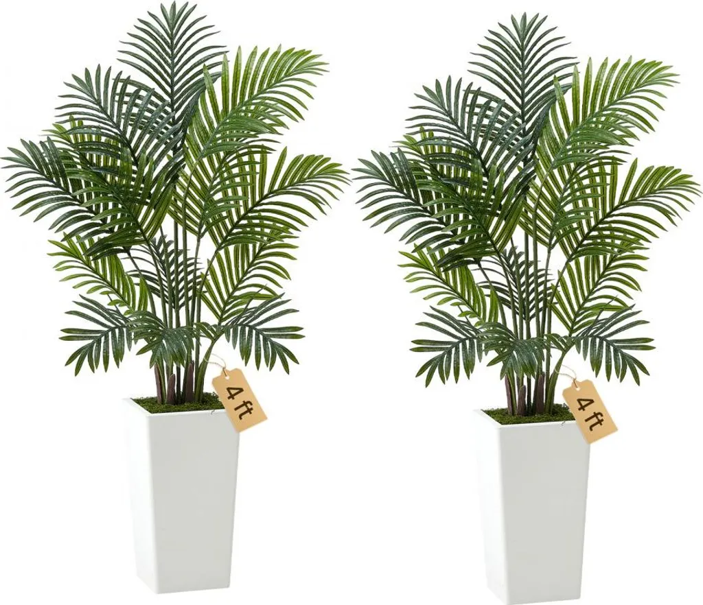 Set 2 Palme Tropicali Artificiali Areca 120cm - Arredo Casa e Ufficio