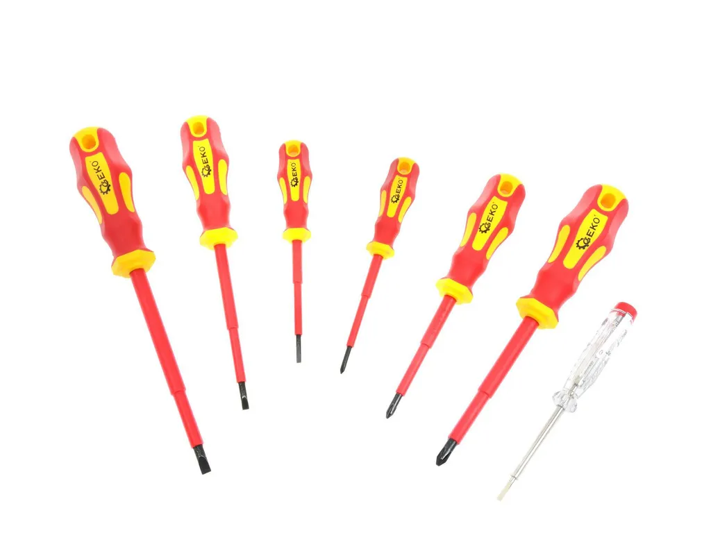 GEKO G30625 Set Giraviti Isolati VDE 1000V IEC 60900 per Elettricisti
