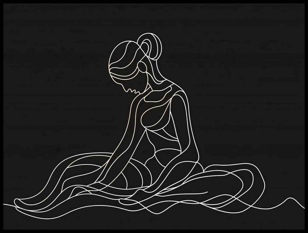 Plakat 100x75cm Sitzende Position