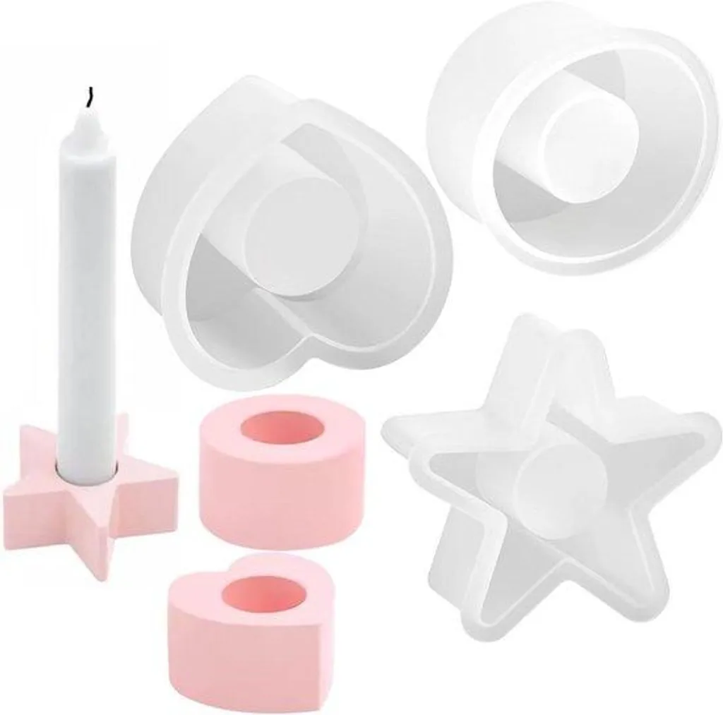 3 Moules Silicone pour Bougies d'Intérieur : Formes Géométriques Chic