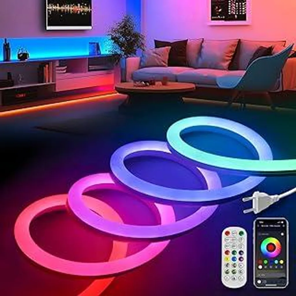 Striscia Led 10M, Strisce LED RGB Controllo App 24V, IP65