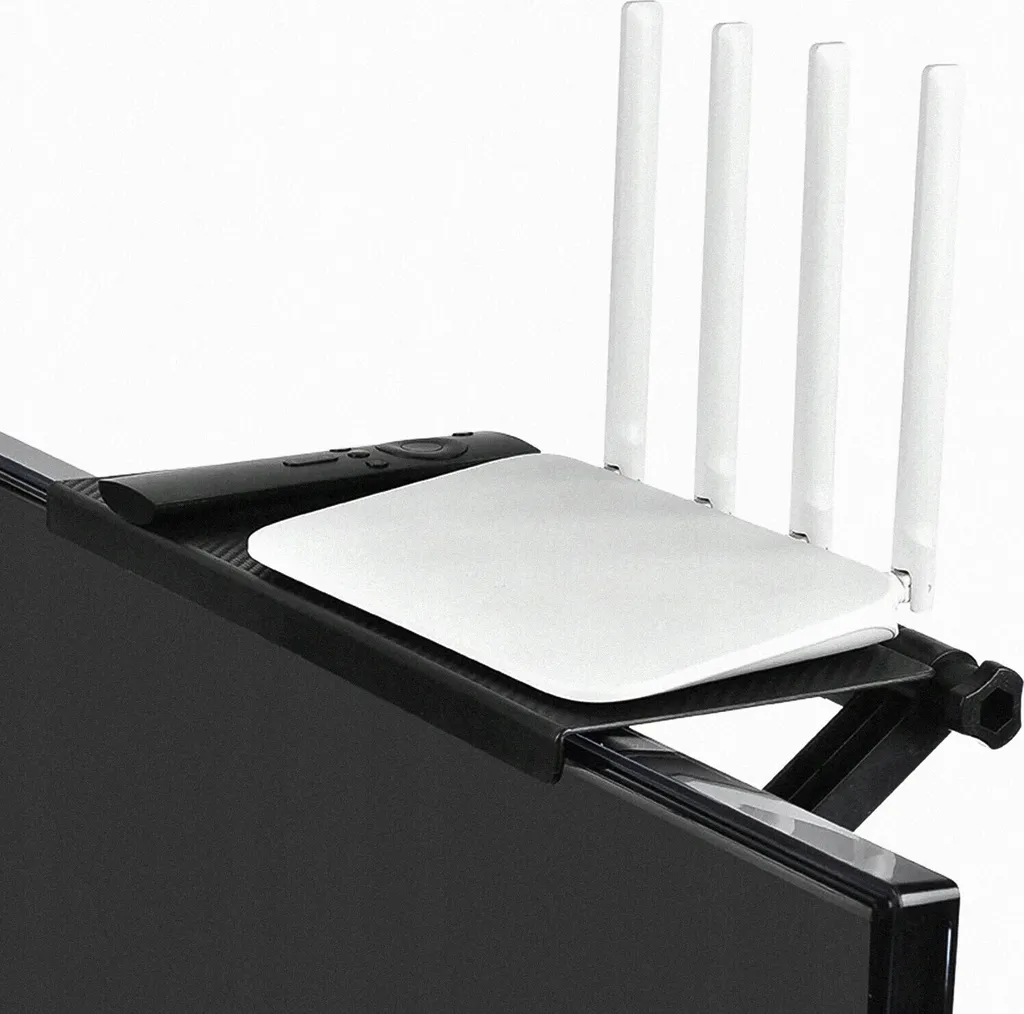 Support de téléphone et télécommande pour TV Étagère supérieure écran