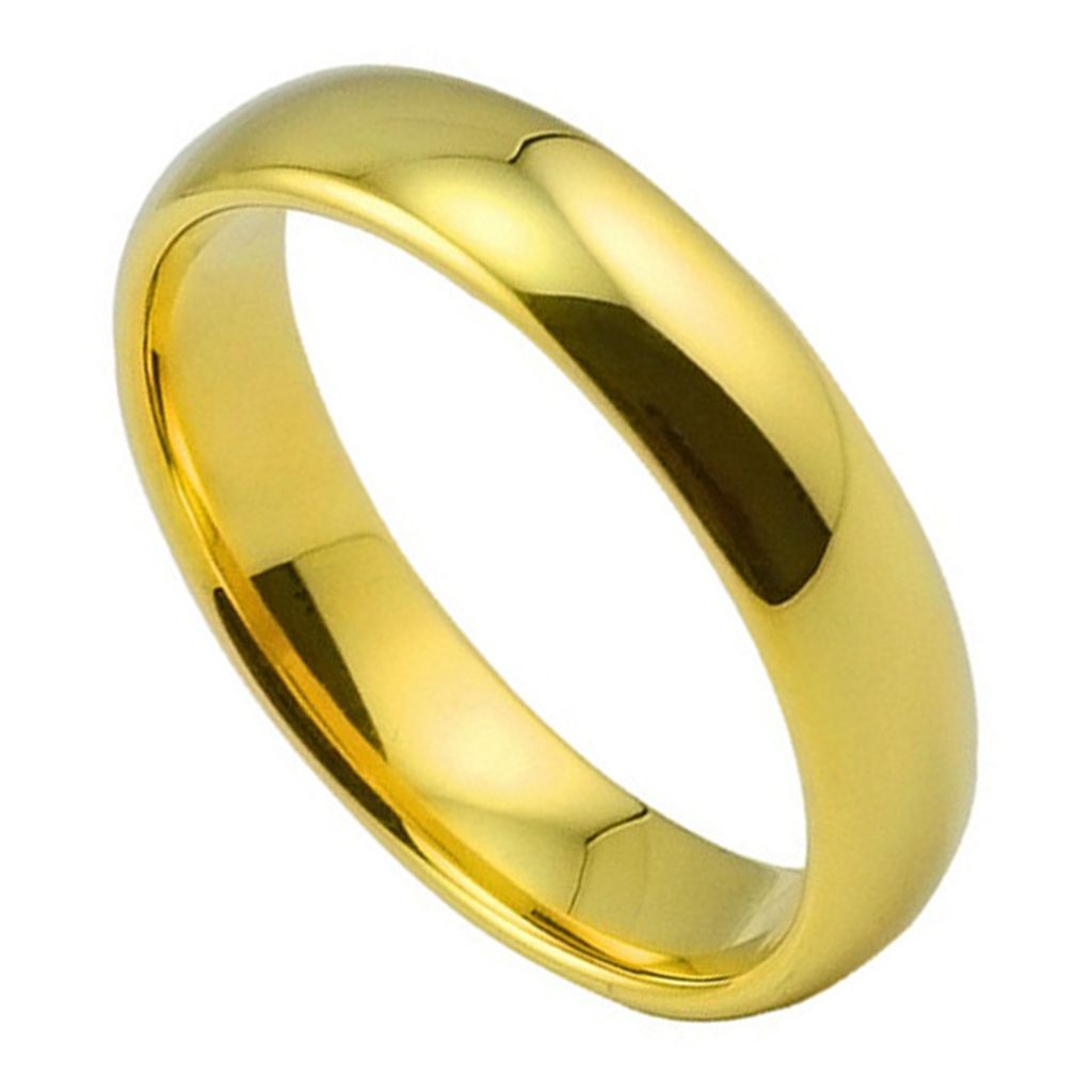 Uni-Fingerring, einfach, hochglanzpoliert, schlicht, Kuppel-Fingerring, Paar, Verlobungsschmuck, Geschenk