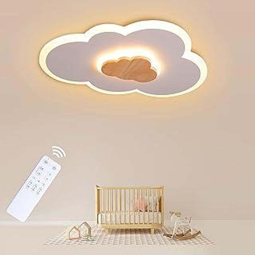 LED Deckenlampe Kinderzimmer 40CM Schlafzimmerlampe LED Deckenleuchte dimmbar mit Fernbedienung 3000K-6000K Kinder Deckenlampe Wolken Deckenleuchte...
