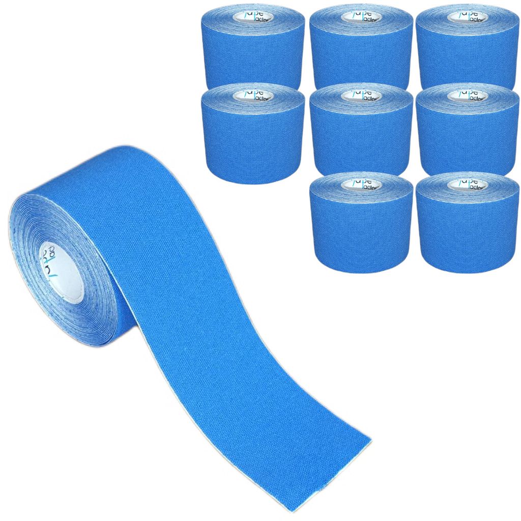 9 Rollen - Tapefactory24 Getting Started Kinesiologie Tape 5cm x 5m - marine, Tapes Taping Klebeband Tapeverband Bandage wasserfest