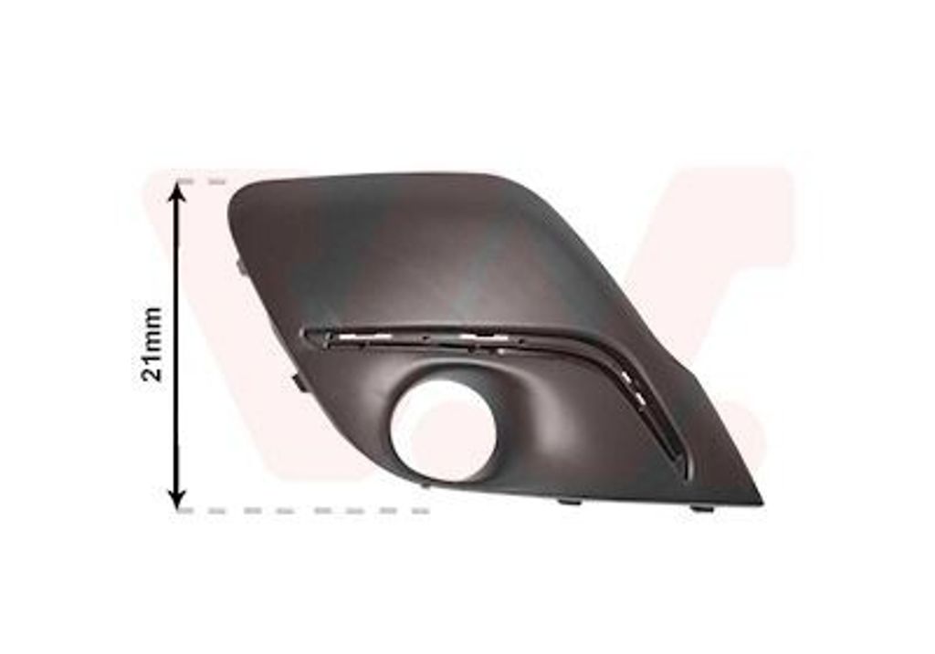 VAN WEZEL Lüftungsgitter Grill Stoßfänger passend für PEUGEOT 107 Schrägheck (PM, PN) Schwarz