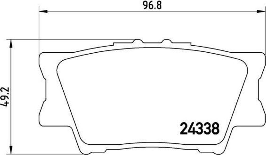 BREMBO P 83 089 Bremsbelagsatz, Scheibenbremse OE 0446675010 kompatibel mit RAV 4, Camry, ES