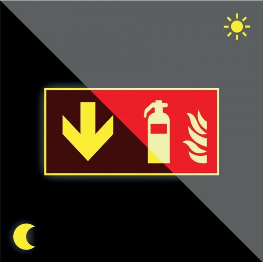 Schild | PERMALIGHT power langnachleuchtend Brandschutzzeichen Feuerlöscher u...
