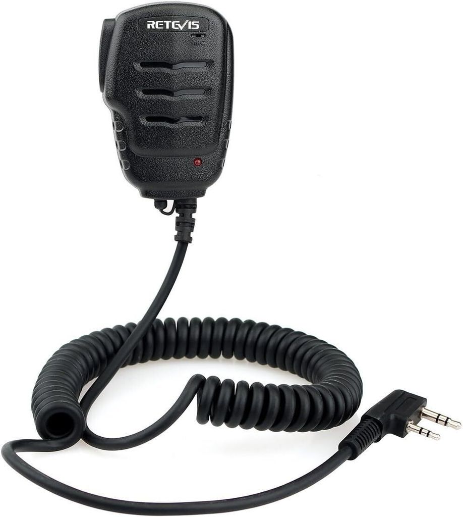 Retevis RS111 Lautsprecher Handheld Mikrophon 2 Pin Funkgerät Mikrofon Kompatibel mit Walkie Talkie retevis