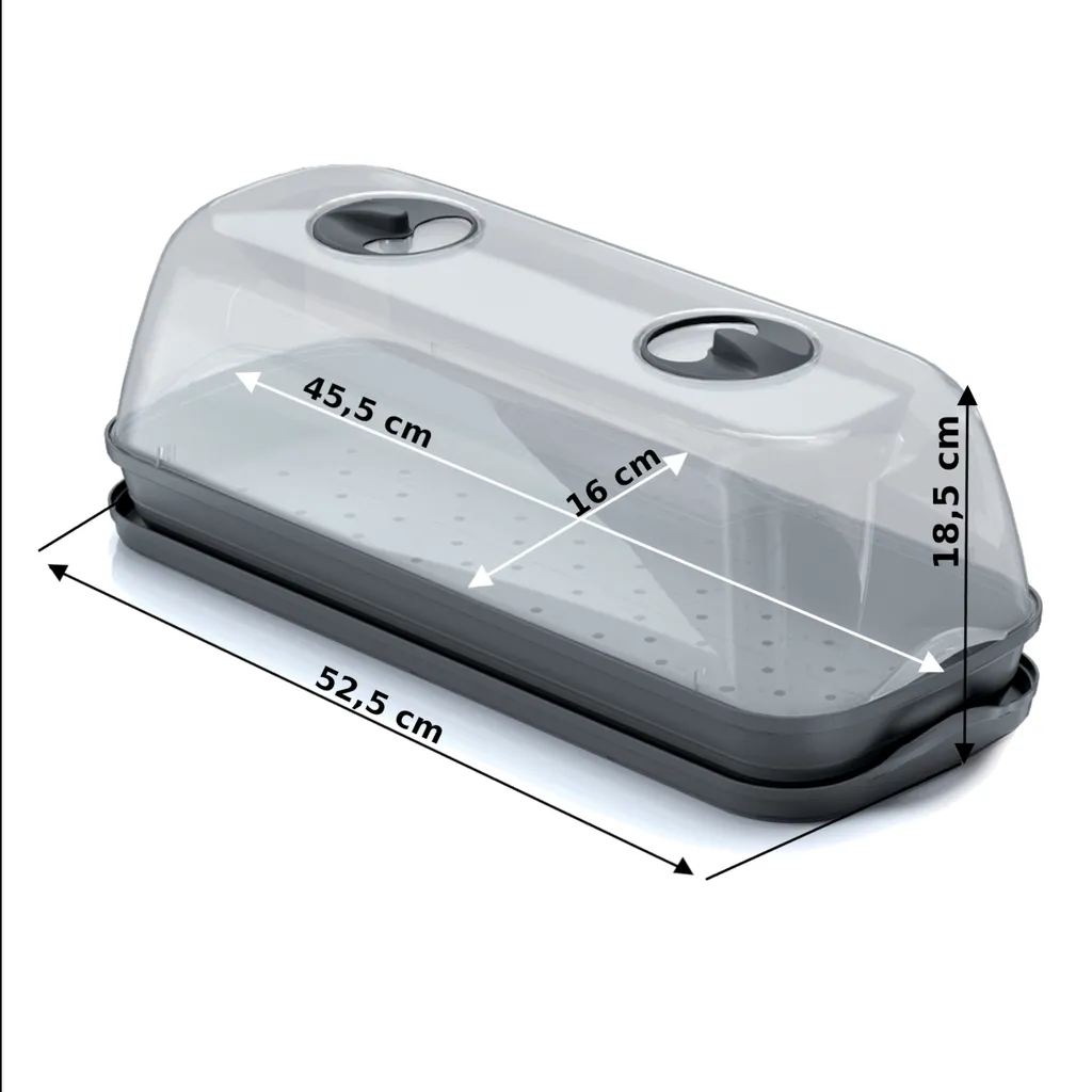 Mini serre rectangulaire 51,5cm ventilée pour semis de plants potagers