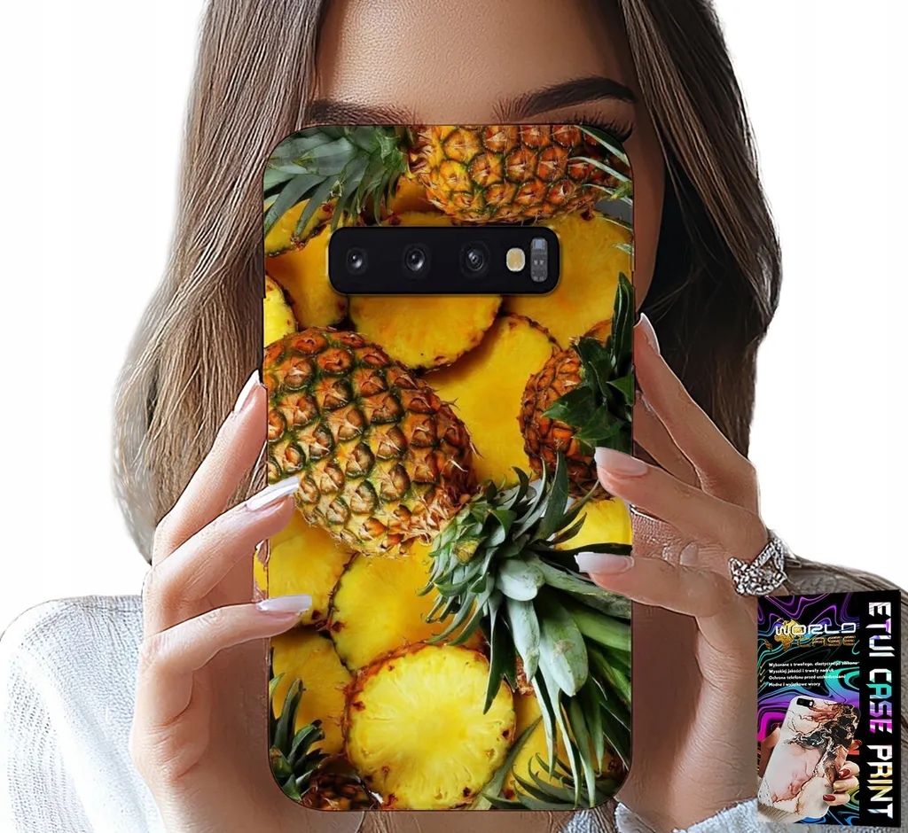 Accessori Samsung S10 Plus: Custodia TPU Ananas e Pellicola Vetro Soft
