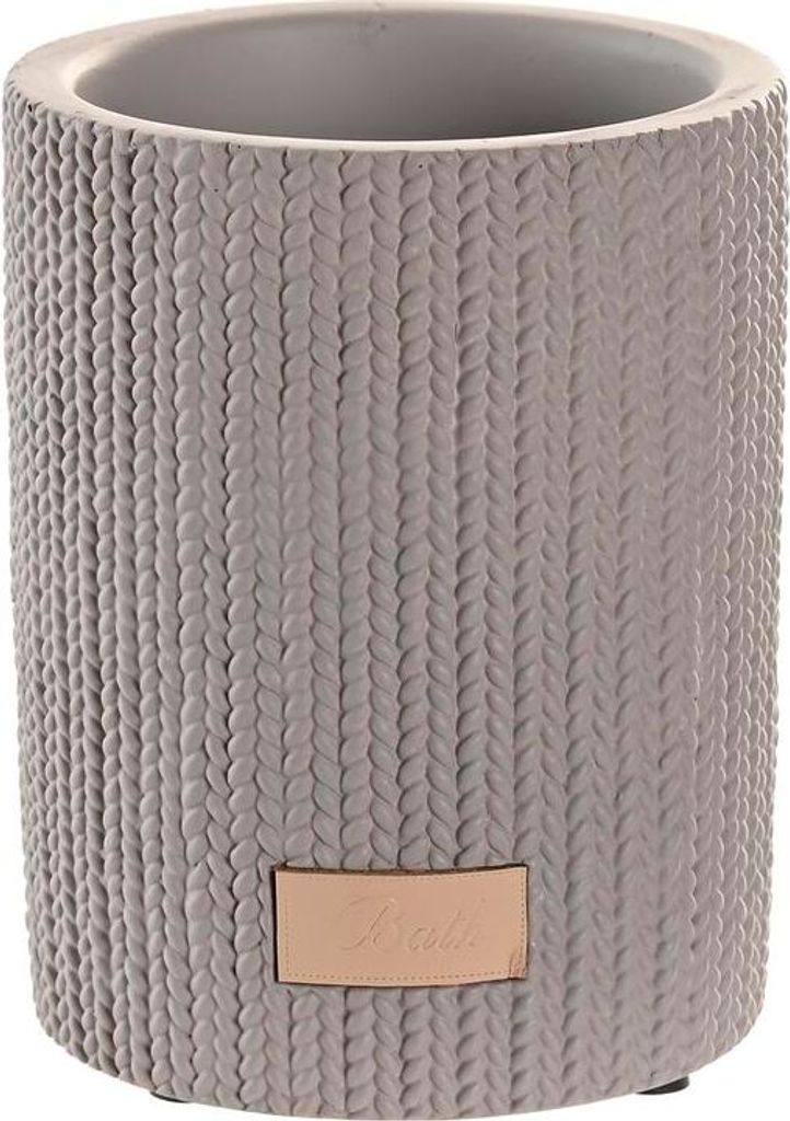 Vaso DKD Home Decor Gris Cemento 8 x 8 x 10 cm