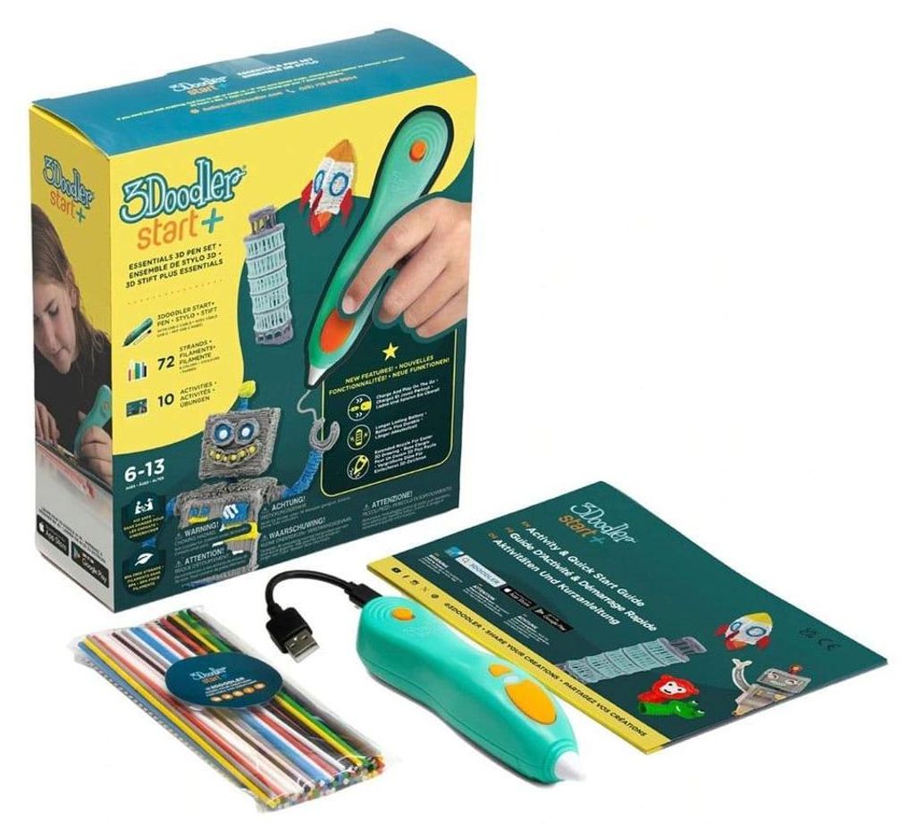 Stylo 3D WIKY 3Doodler Start+ et 72 recharges + 10 modèles Image du produit 