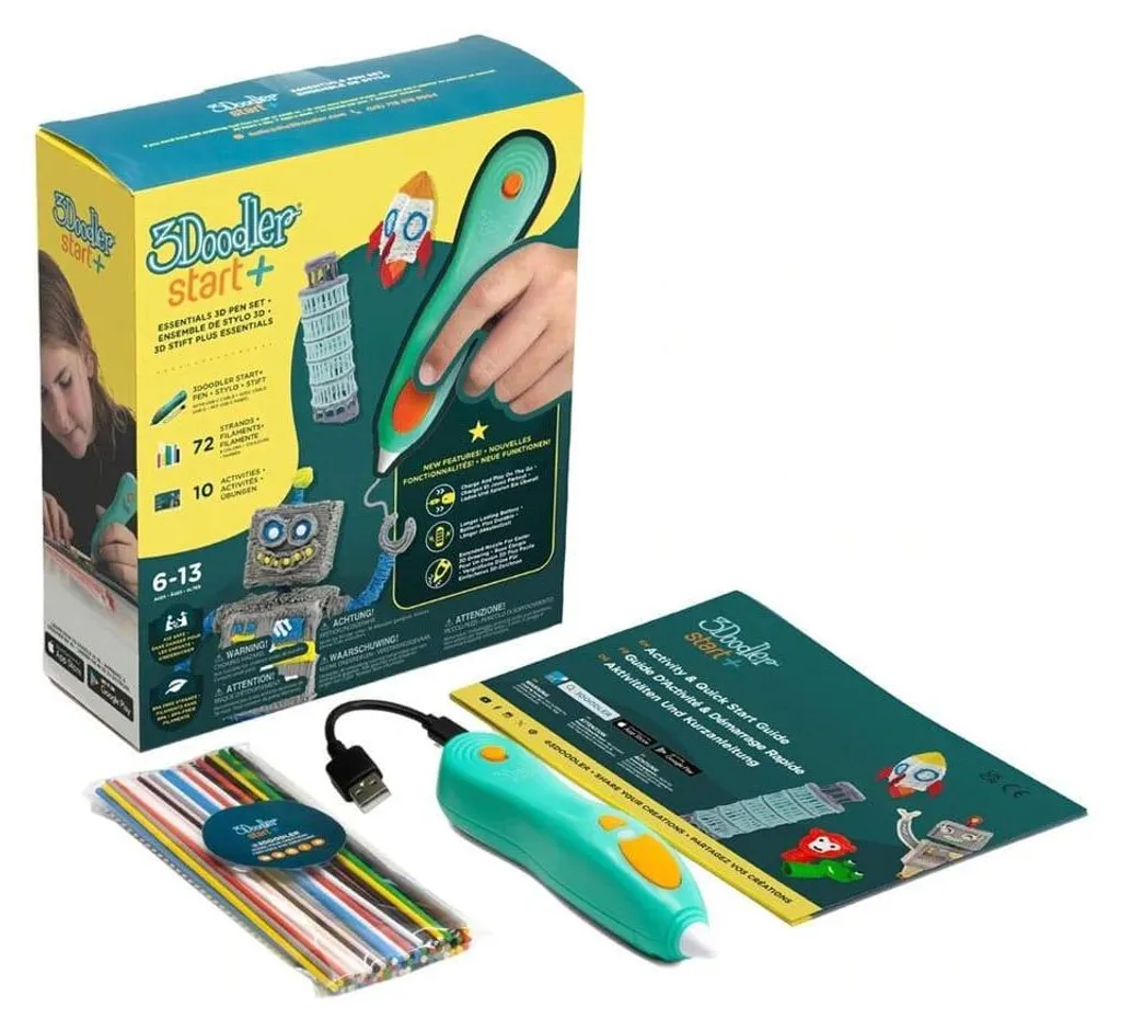 Stylo 3D sécurisé 3Doodler Start+ pour créer sans risque de brûlures