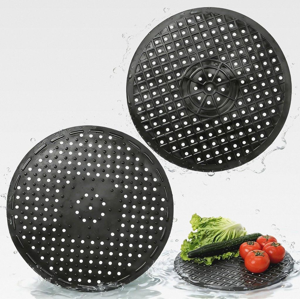2 Stück Spülbeckeneinlage Gummi, Zuschneidbare Spülmatte für Spülbecken aus rutschfestem Material, Spülbeckenmatte Rund 31x31 cm für Küchen...