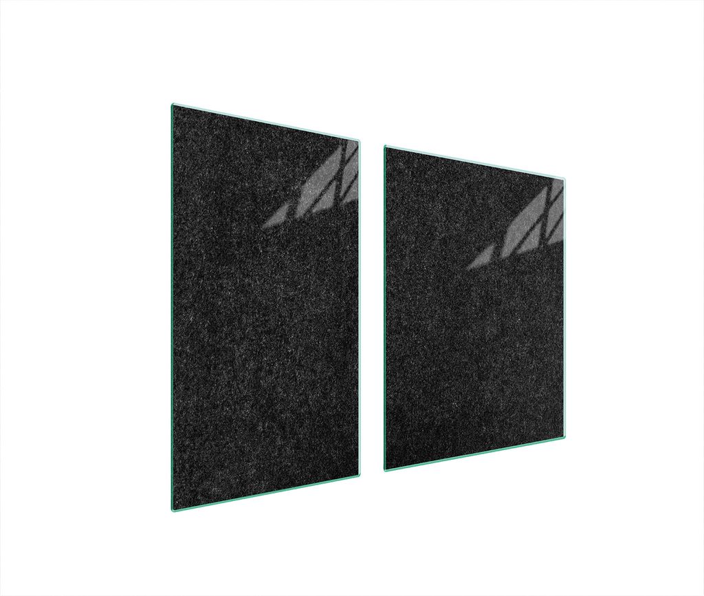 Glasplatte und Schneidebrett 100x52 SLATE