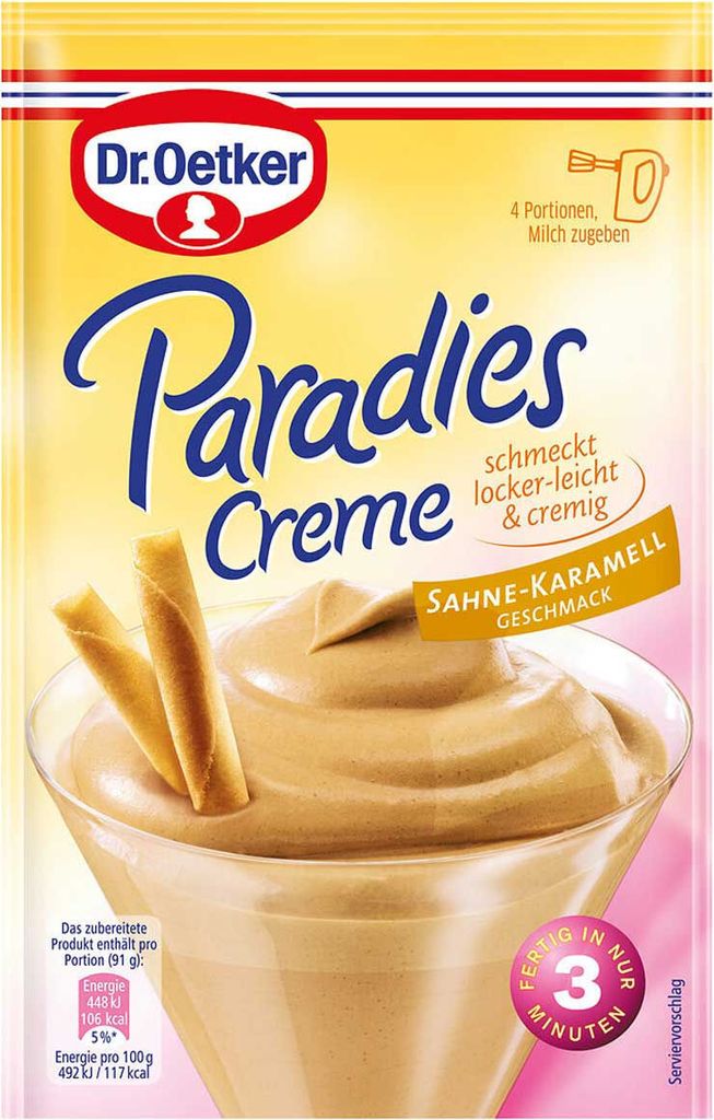 Dr. Oetker - PARADIESCREME - Sahne-Karamell 65g Produktbild 