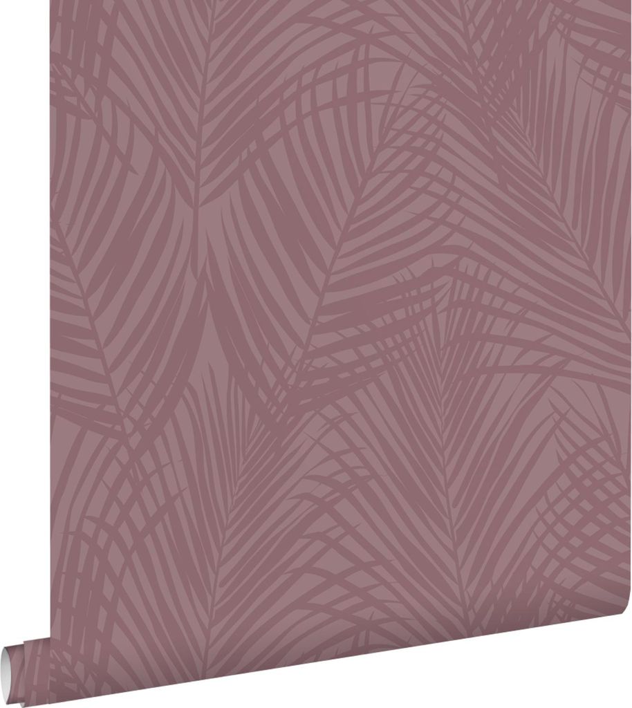 ESTAhome Tapete Palmblätter Mauve-Violett 50 x 900 cm