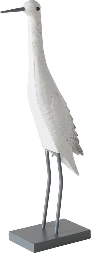 Boltze Home Dekofigur Vogel weiß Metall 55 cm Strand Atmosphäre
